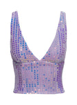 Headliner Shimmer Top Purple