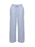 product Princess Polly Holiday Tie Front Pant Blue/ White Stripe High Waisted Pants 