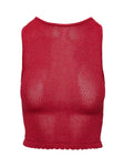 product Princess Polly Hugs & Kisses Knit Top Red Sleeveless Crew Neck 