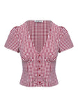 Isolda Top Red Gingham