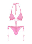 Ivette Triangle Bikini Top Pink