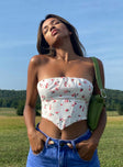 front view of model wearing Princess Polly Ivy Bustier 