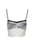 product Princess Polly Jedidiah Lace Top White / Black Sleeveless Sweetheart 