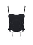 product Princess Polly Kiss And Tell Top Black Sleeveless Square Neck 