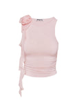 product Princess Polly Lanco Rosetta Top Pink Sleeveless Crew Neck 