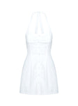 Mallorie Halter Mini Dress White