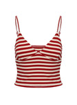 product Princess Polly Miztaray Cami Top Red / Cream Stripe Sleeveless V-Neck 