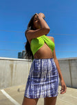 side view of model wearing Princess Polly Midnight Top Green 