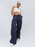 product Princess Polly High Waisted Pants High Waisted Pants High Waisted Pants  Motel Chute Trousers Navy