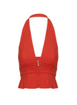 product Princess Polly Sleeveless V-Neck  Pleasing Top Red