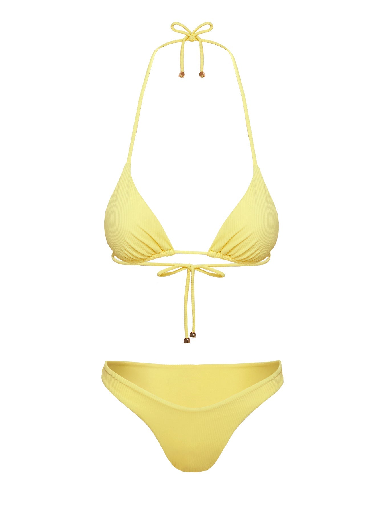 Yellow high cut bikini discount