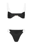 Siamese Bikini Top Black / White