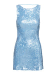 product Princess Polly Stargirl Sequin Mini Dress Baby Blue Scoop Neck 