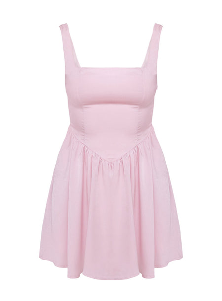 Straplie Mini Dress Pink