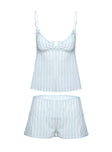 Tenderness Lace Sleep Set Blue / White Stripe