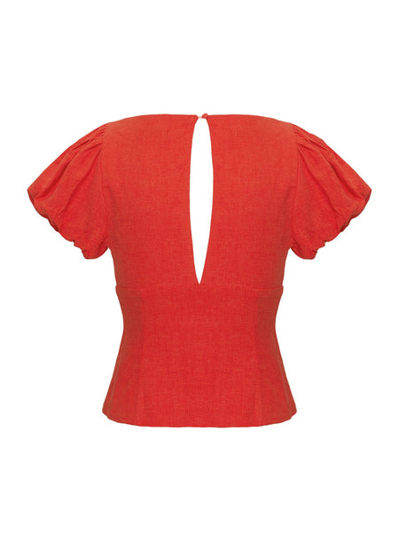 Wilhelmina Blouse Top Red