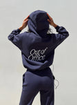 Out Of Office Hoodie Navy Princess Polly  regular 