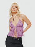 Crop top, crinkle material  Halter neck tie fastening, tie fastening at bust, open front 