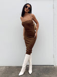 Maxi dress Ribbed material  Sweetheart neckline  Good stretch 