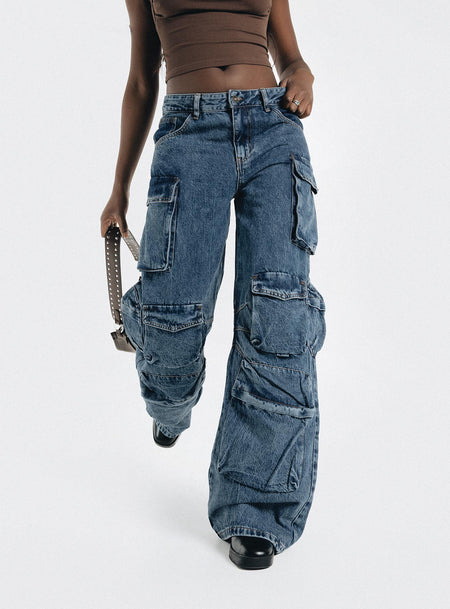 Female Denim Jeans Cargo Pants in Benin City - Clothing, Promise Williams |  Jiji.ng