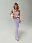 Purple Matching set Adjustable straps, straight neckline, ruched bust, elasticated waistband, relaxed pleating throughout