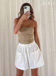 Brunie Shorts White Princess Polly high-rise 