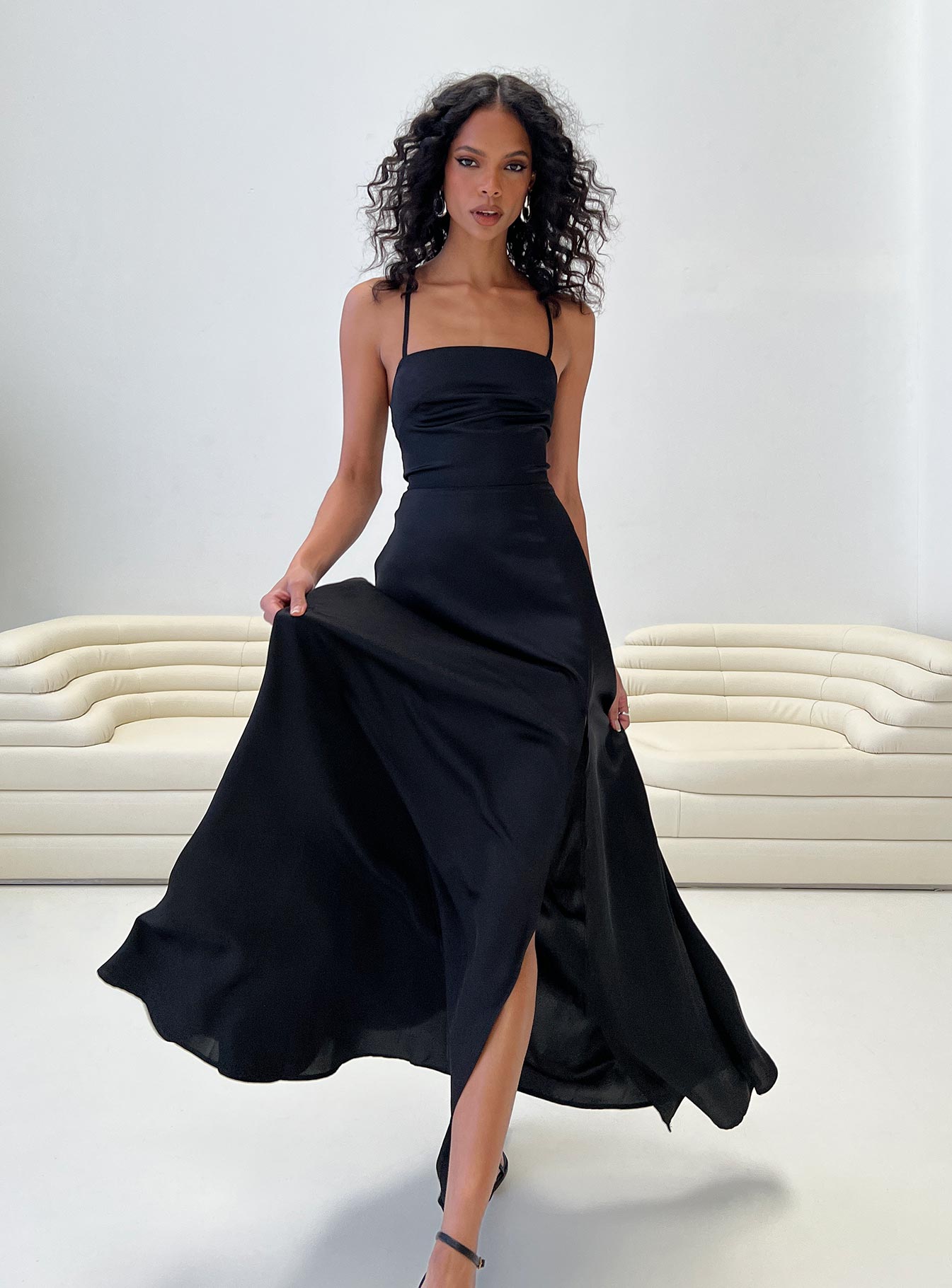 Shop Formal Dress - Kerwin Maxi Dress Black fourth image