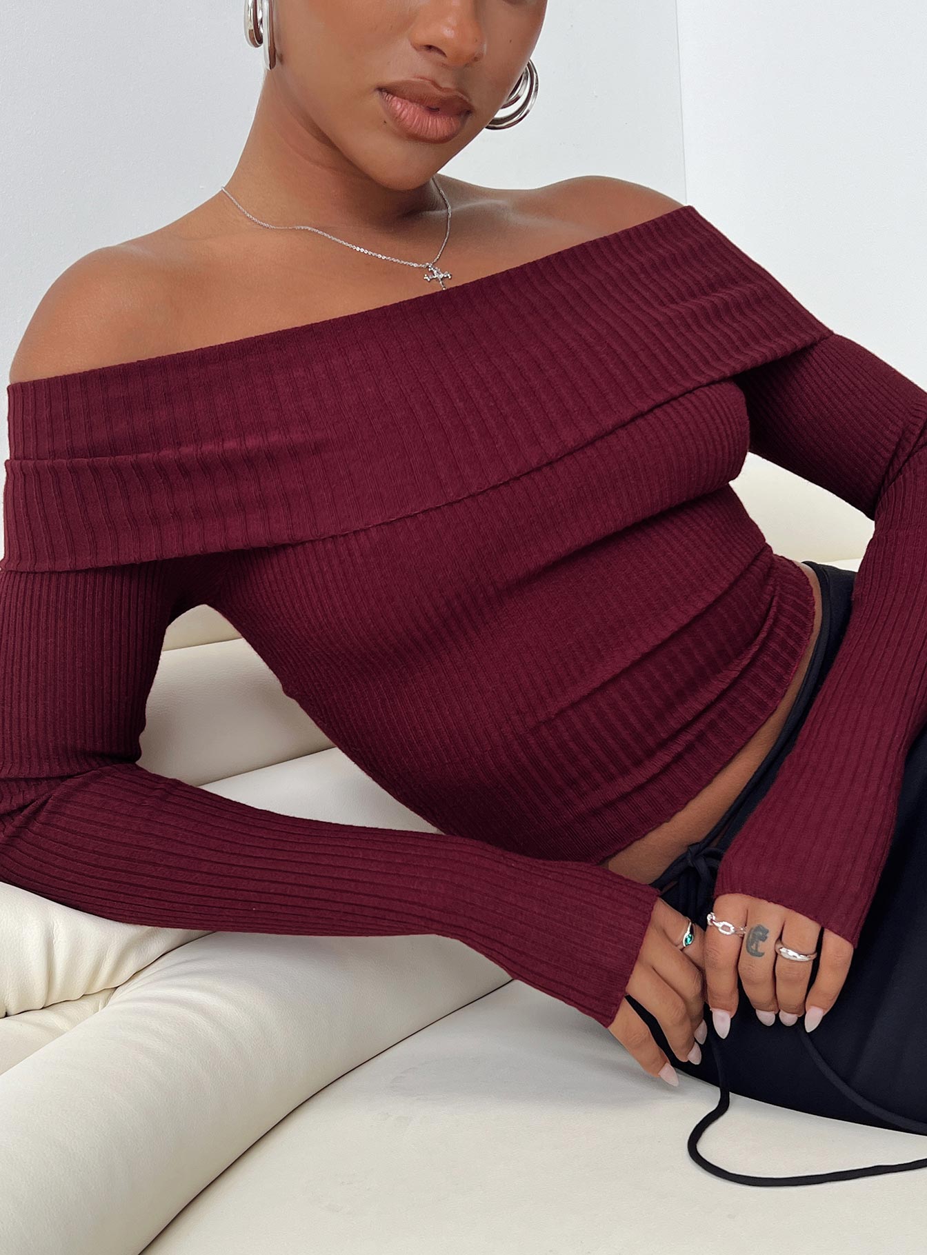 Off shop shoulder sweat