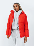 Oversized jacket High neck  Zip front fastening  Press button fastening  Twin zip hip pockets  Fully lined 