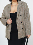 Mrs Nancy Blazer Beige Curve