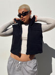 Kirby Puffer Vest Black