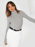 Long sleeve bodysuit Ribbed material Turtle neck Brief style bottom Press clip fastening Good stretch Unlined 