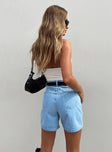 The Swalla Shorts Eco Light Blue Denim