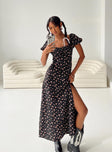 Hauser Maxi Dress Black Floral