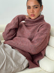 Turtle neck sweater Relaxed fit, soft knit material, drop shoulder Good stretch, unlined