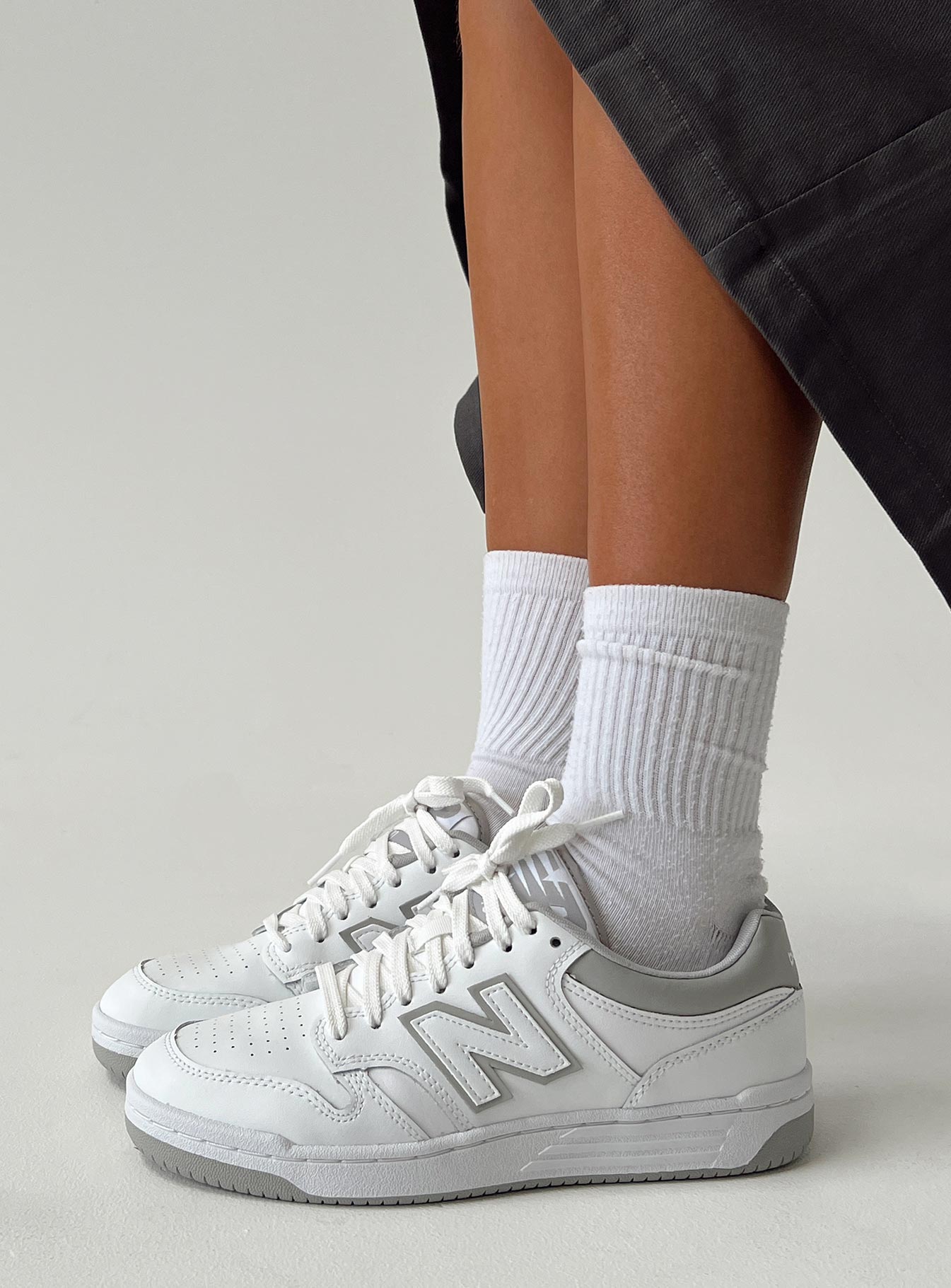 New balance gray store and white