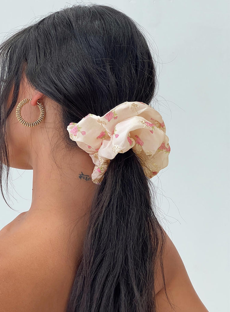 Floral oversized scrunchie, elasticated band