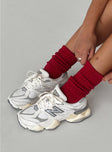 Socks Scrunch design, ribbed material