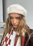 Beret Soft knit material  Elasticated headband 