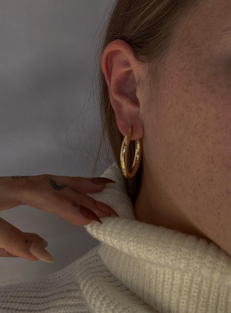 Livingston Gold Plated Hoop Earrings