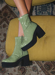 Stillwater Platform Boots Green