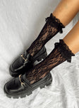 Socks Princess Polly Exclusive Lace design Semi sheer  Ruffle ankle Elasticated