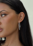 Gold-toned hoops Diamante detail, stud fastening