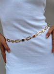 Chain belt Gold-toned Chunky design Lobster clasp fastening