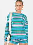 Tallow Knit Stripe Sweater Multi Princess Polly  Cropped 