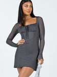 Clermont Corset Mini Dress Slate Grey