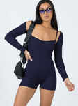 Bolero and romper set Ribbed material Romper Adjustable shoulder straps Long sleeve bolero