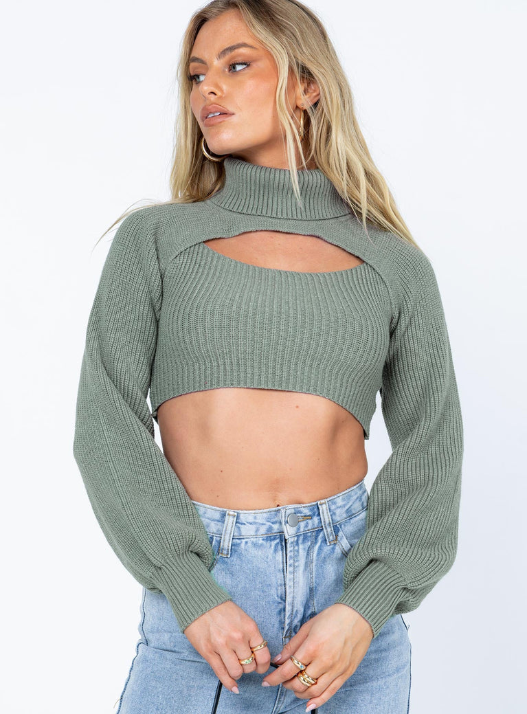 Anna Turtleneck Sweater Green