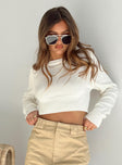 Sweater  Cropped design  55% acrylic 45% cotton  Knit material  Good stretch  Unlined 