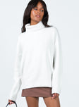 Oswin Turtleneck Sweater White Princess Polly  regular 